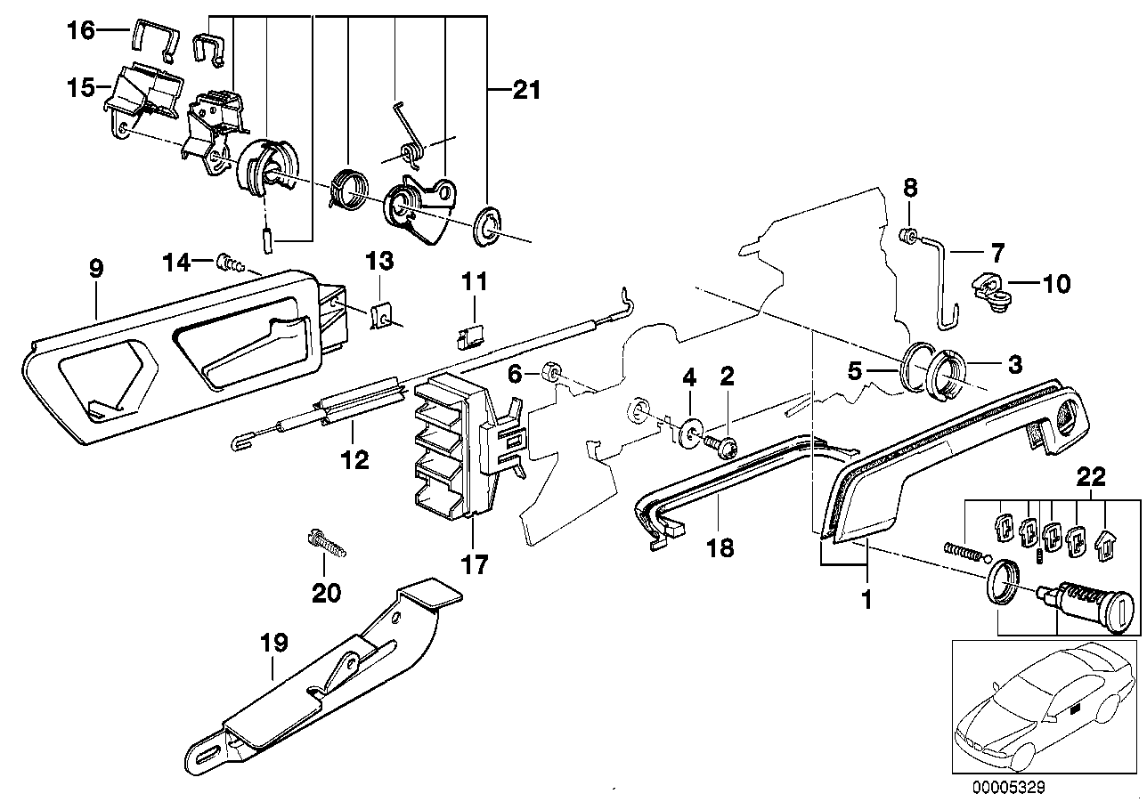 BMW 51211938194 Lever Right