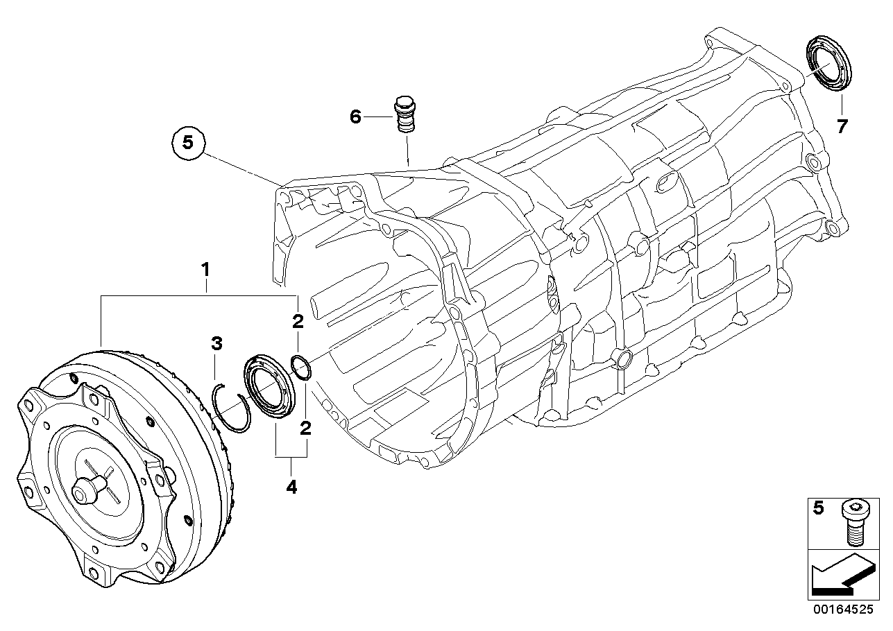 BMW 24107581595 Set, Converter Sealing Rings