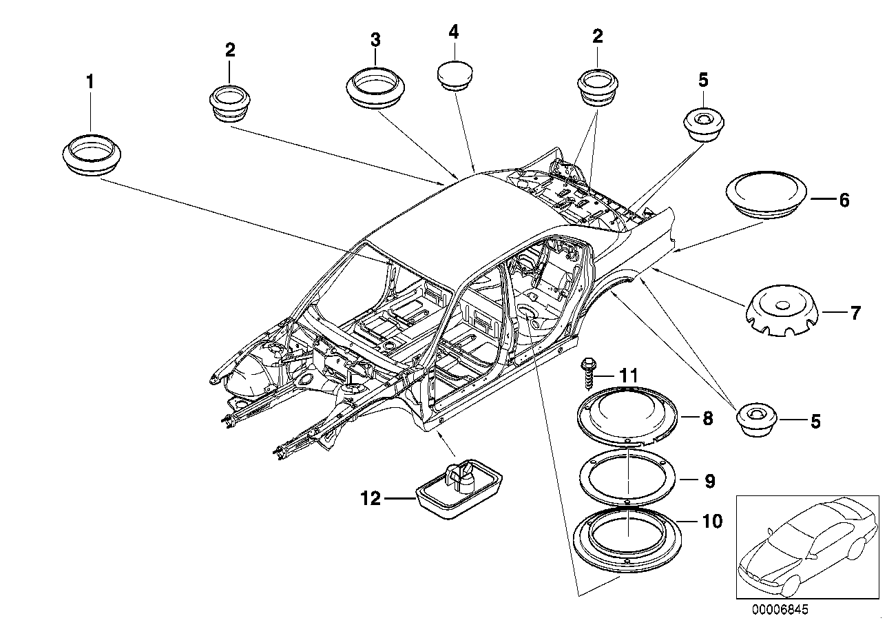 BMW 41128184524 Reinforcement Ring, Left