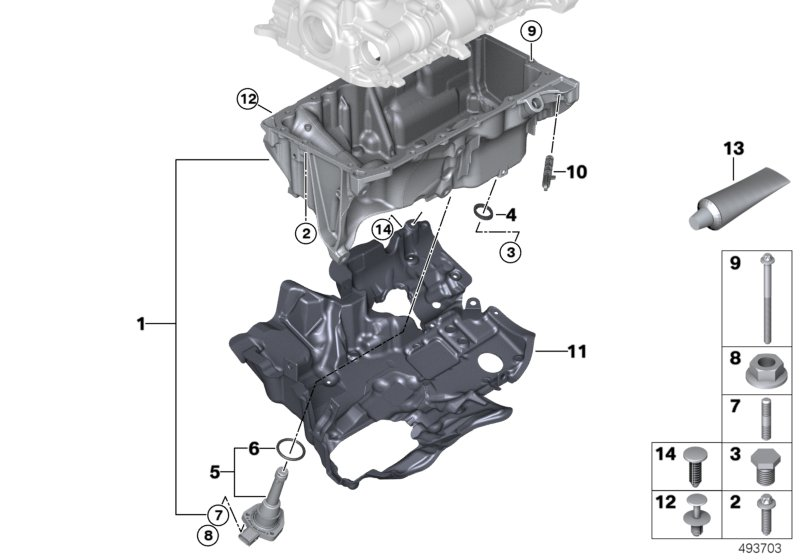 BMW 11148580089 ACOUSTIC COVER FOR OIL PAN