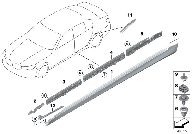 BMW 63147853912 Light Module With Holder Right