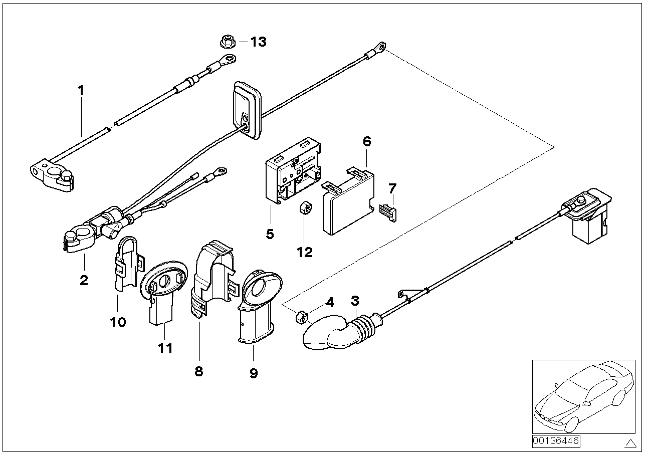 BMW 61136936961 B+ Terminal Point, Luggage Compartment