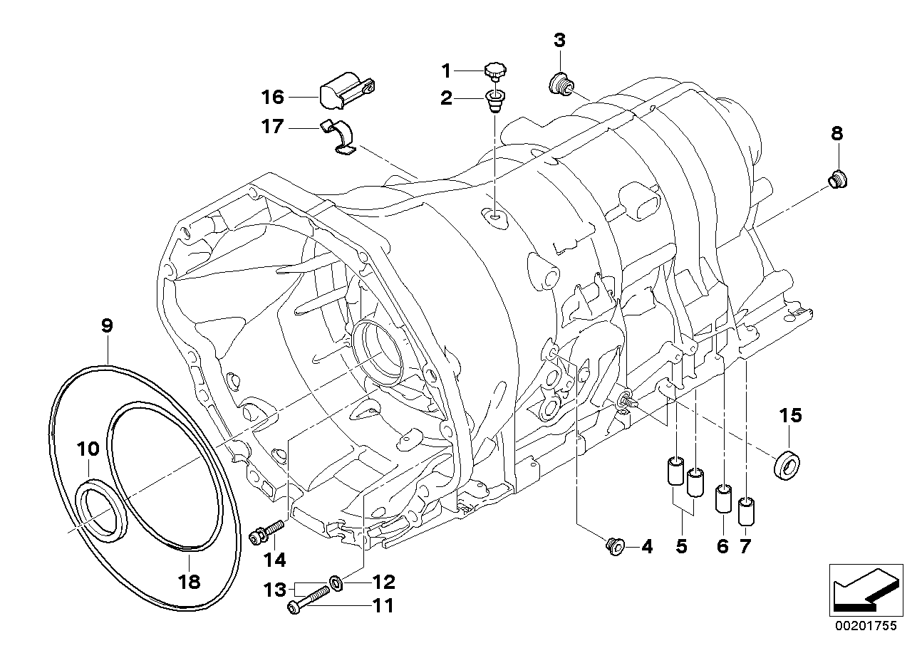 BMW 24317588743 Torx Screw With Sealing Ring