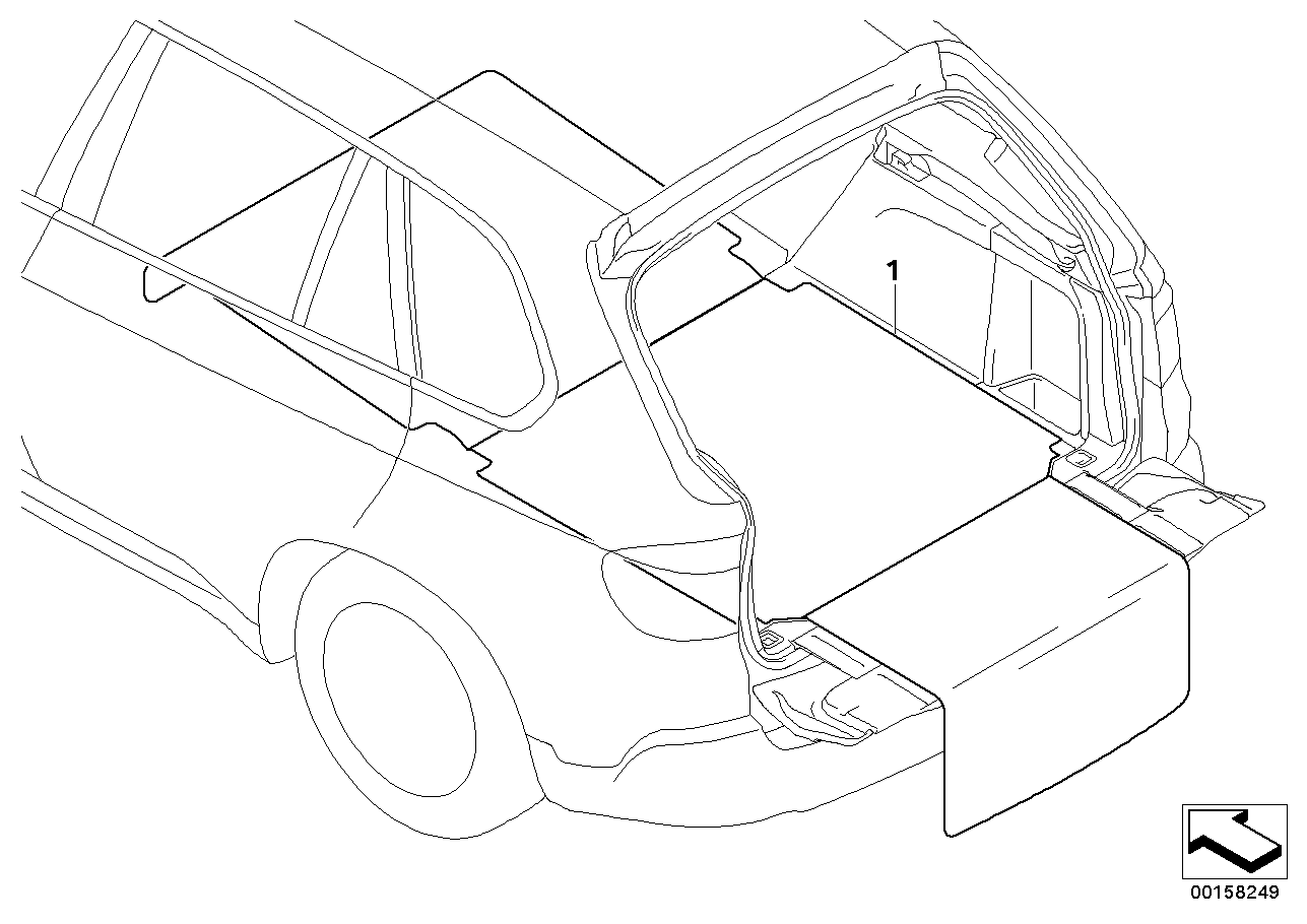 BMW 51470432833 Load Area Turning Mat 51470432833 BMW Load Area Turning Mat