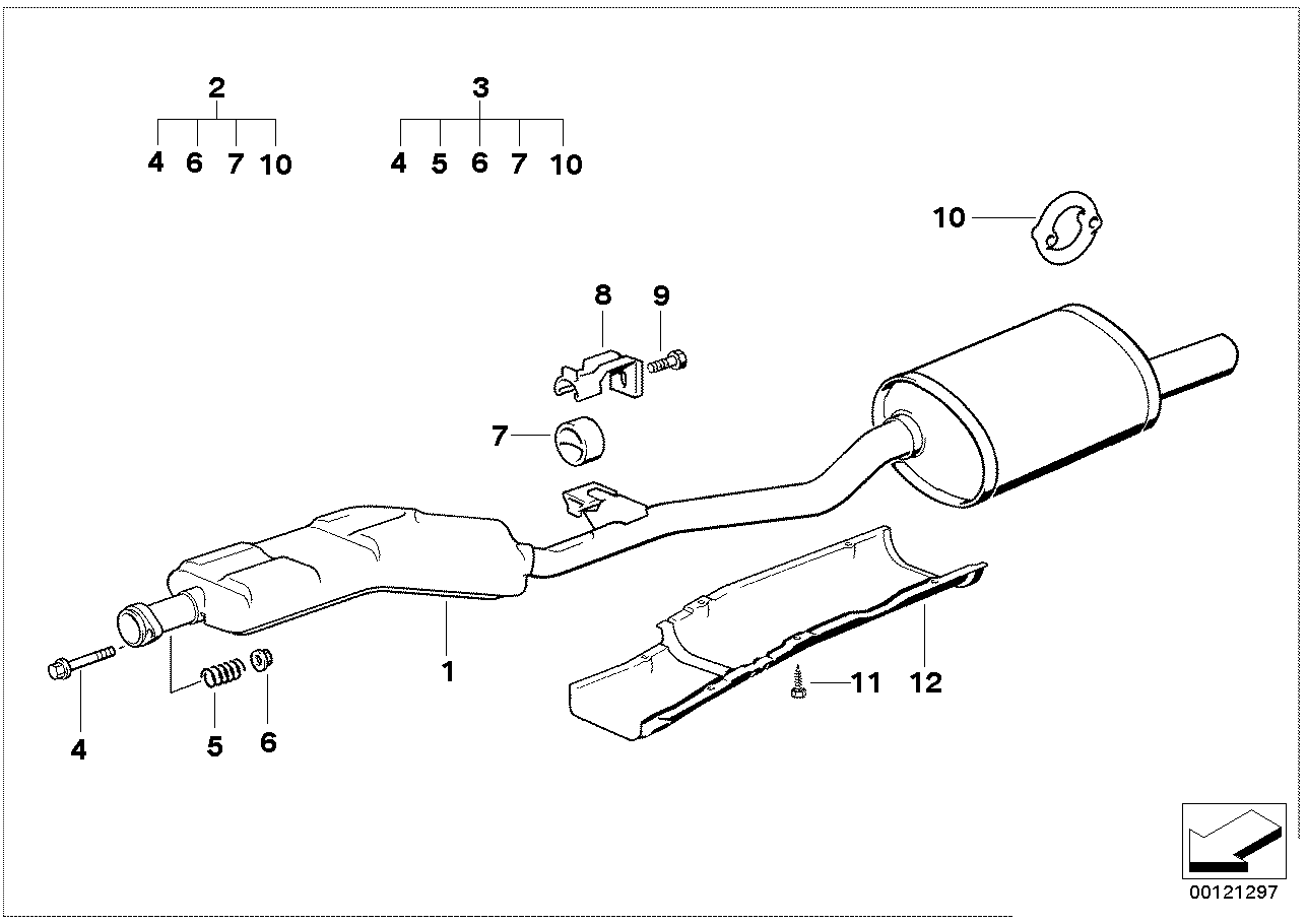 BMW 18210146609 Set Of Add-On Parts, Silencer