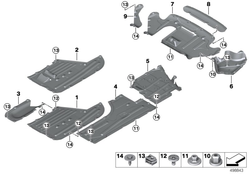 BMW 51757340867 UNDERBODY PANELLING, REAR LE