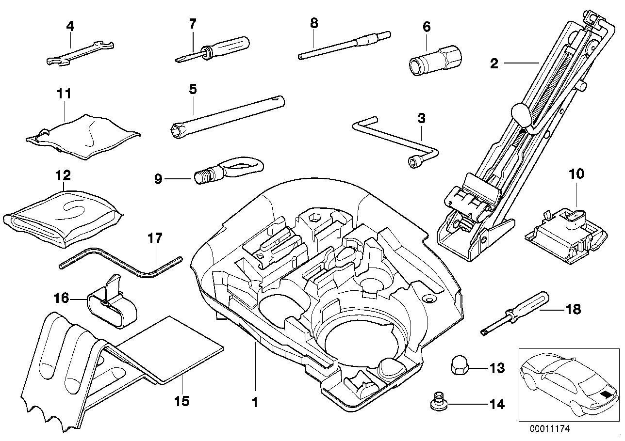 BMW 51718407559 Support Lifting Platform