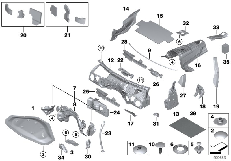 BMW 51488061008 Sound Insulation, Tunnel