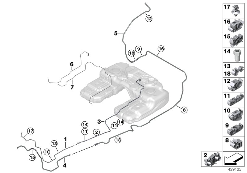 BMW 16117330642 FEED LINE