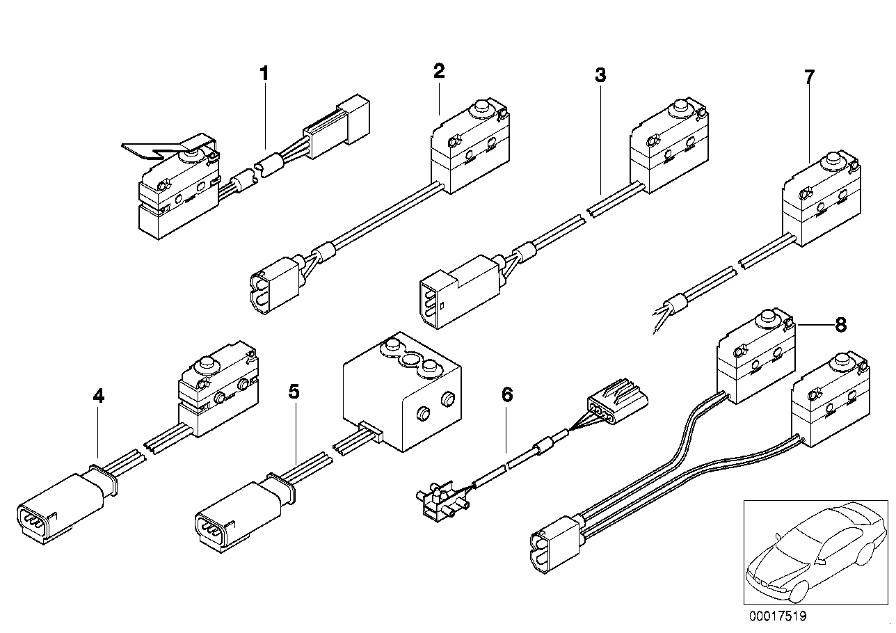 BMW 61318365953 Micro Switch Door Catch