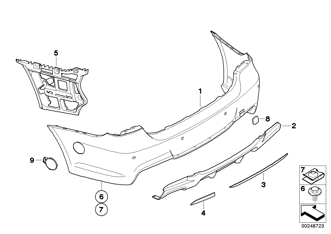 BMW 51122147478 Trim, Diffuser, Middle Bottom