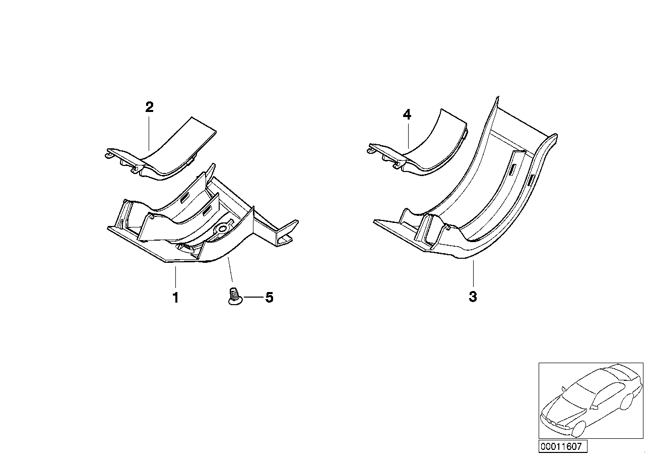 BMW 61136905505 Covering For Left Cable Guide