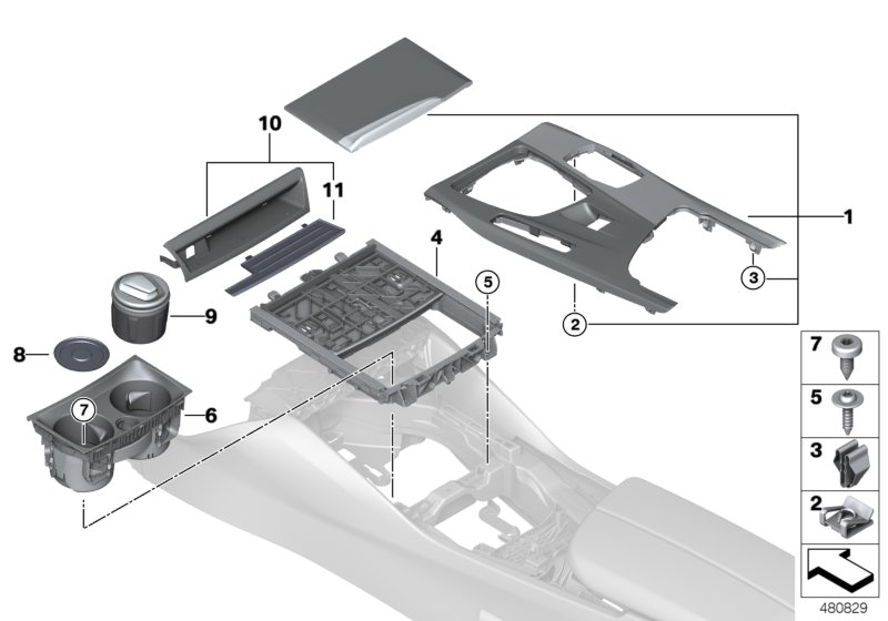 BMW 51169330633 Frame, Oddments Tray