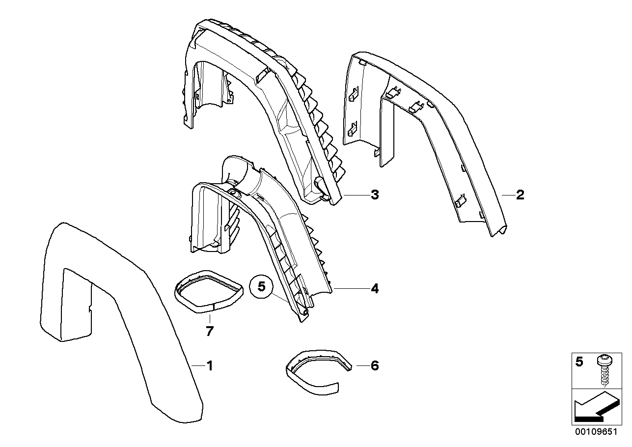 BMW 51437906676 End Ring, Right