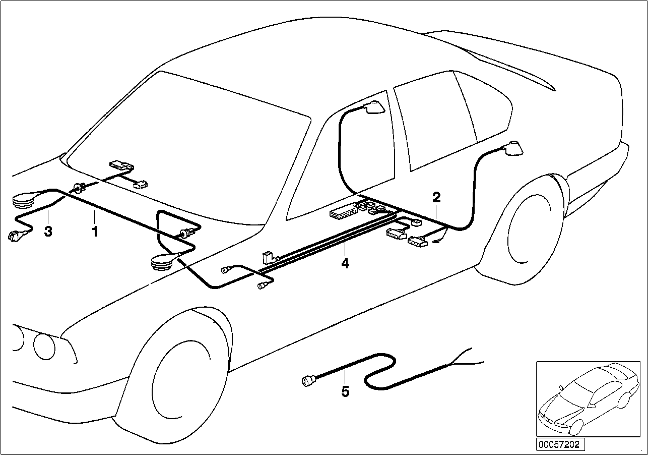 BMW 61128356156 Wiring Sensor Auc