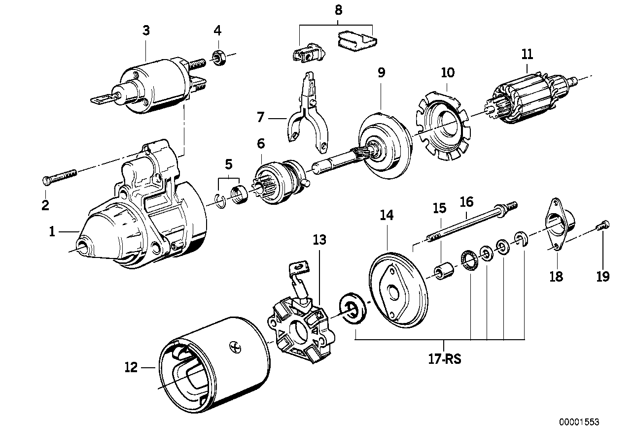 BMW 12411740378 Exchange Starter Motor