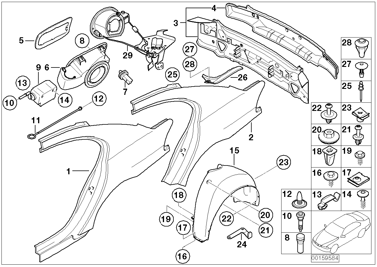 BMW 51717049175 Clip, Bottom Part