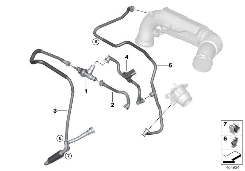 BMW 13907626118 Fuel Tank Breather Line