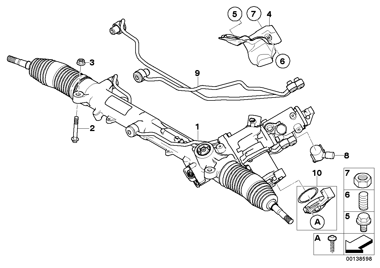 BMW 32106768957 Exchange Hydro Steering Gear,Active Steering