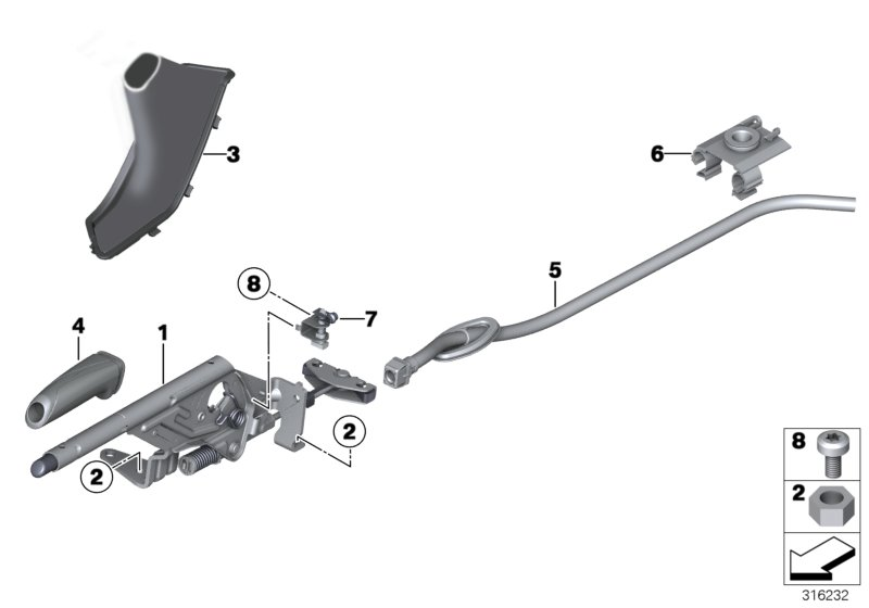 BMW 34427846807 Leather Handbrake Lever Cover