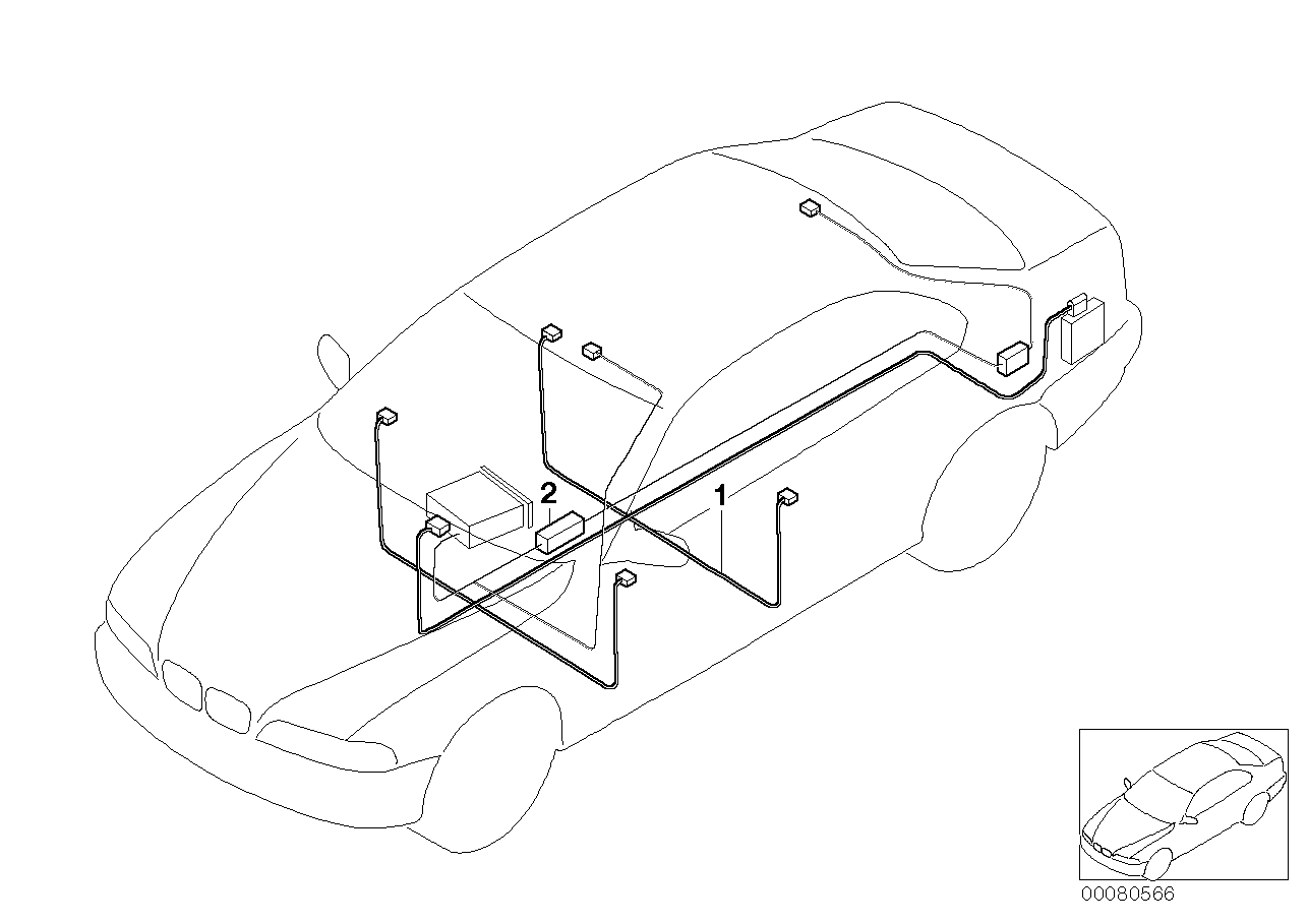 BMW 61116917235 Additional Wiring Harness, Telephone