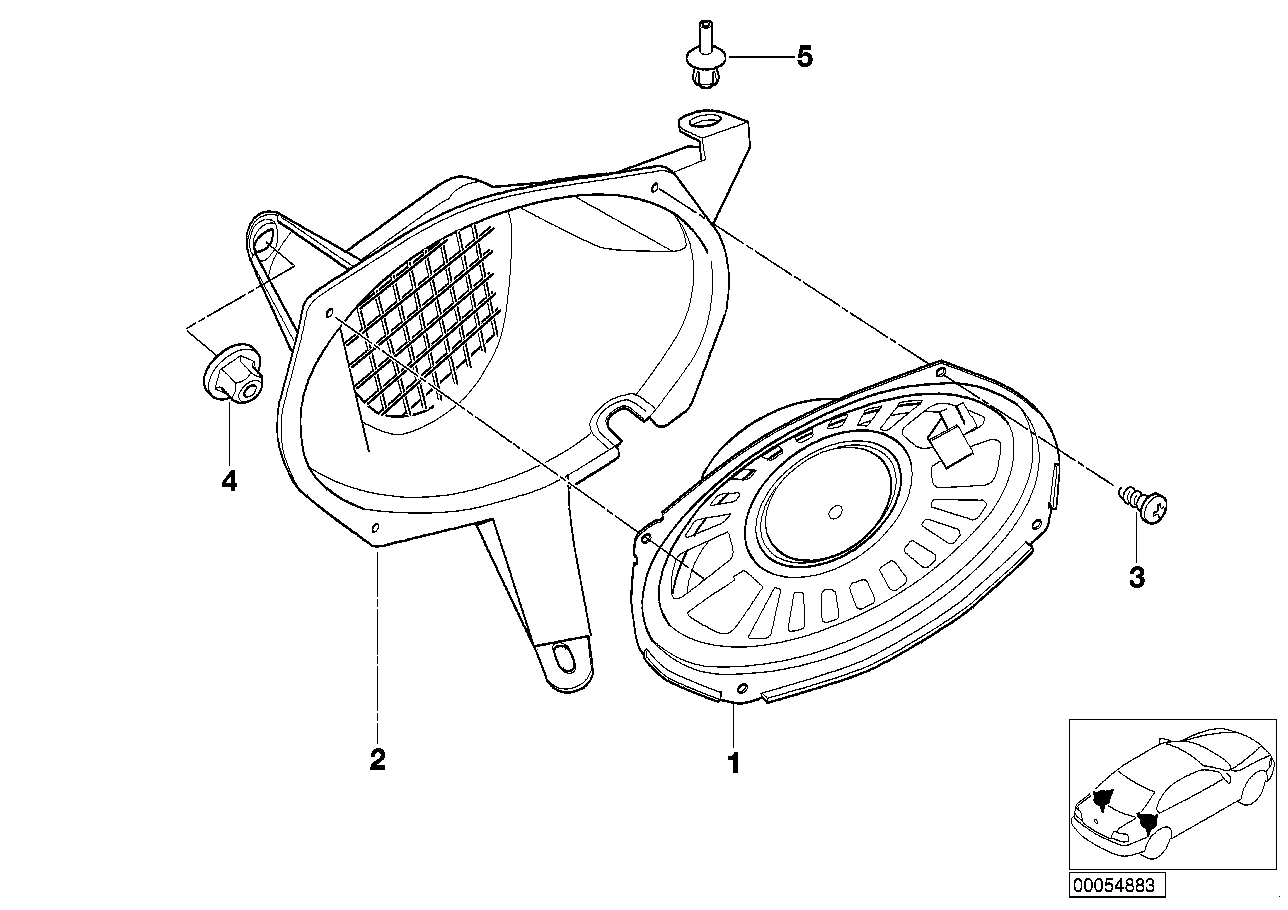 BMW 65138381562 Adapter, Right