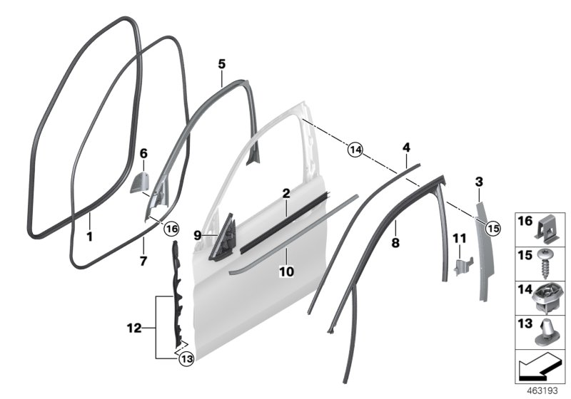 BMW 51337317917 Seal, Outer Left Mirror Triangle