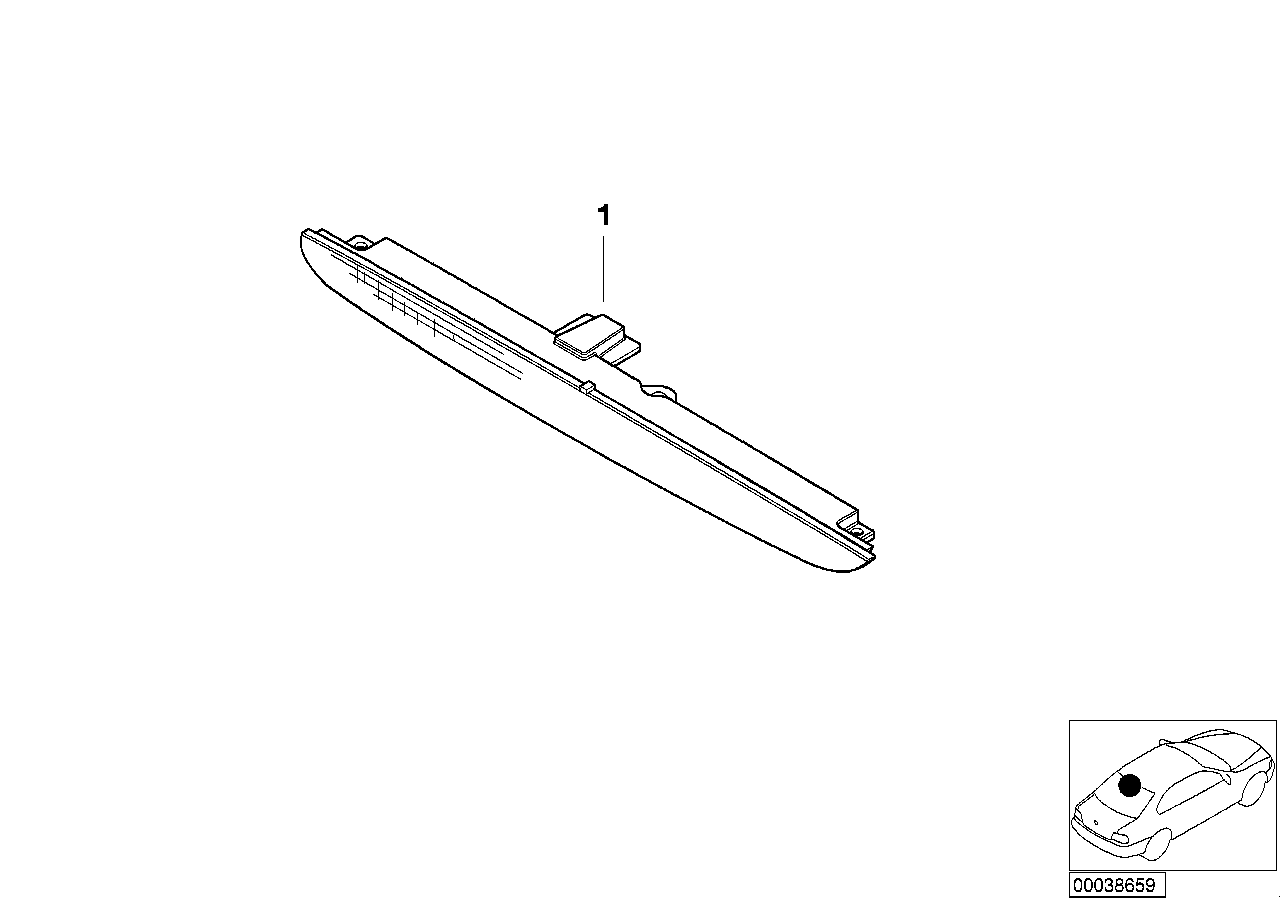 BMW 63258385986 Third Stoplamp White