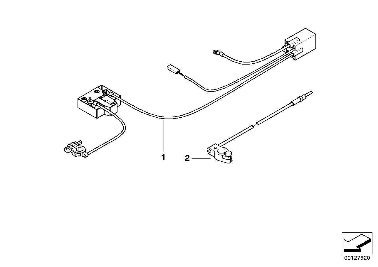 BMW 61128386637 Battery Cable 2Nd Battery