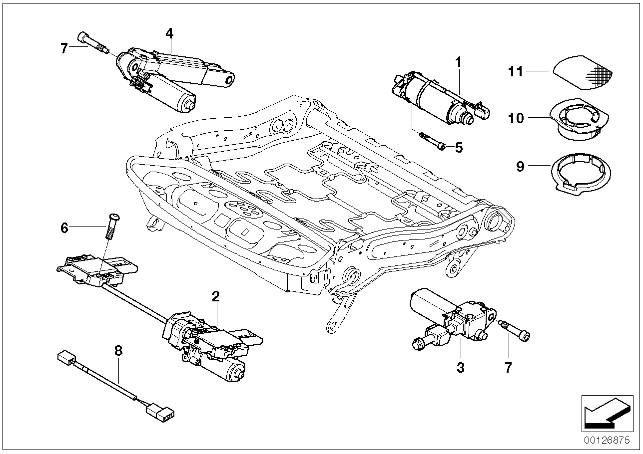 BMW 61127132808 Adapter Lead, Seat