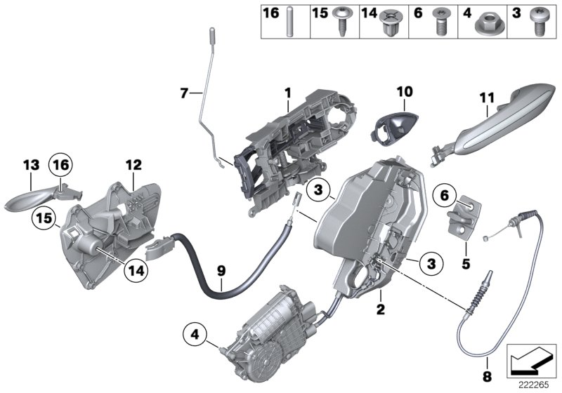 BMW 51217185699 Cover, Bow Handle, Bottom Left