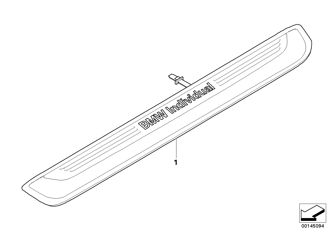 BMW 51477896636 Cover, Entrance, Right