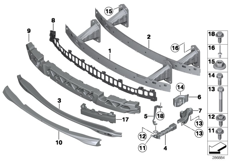 BMW 51117294934 Deformation Element Right