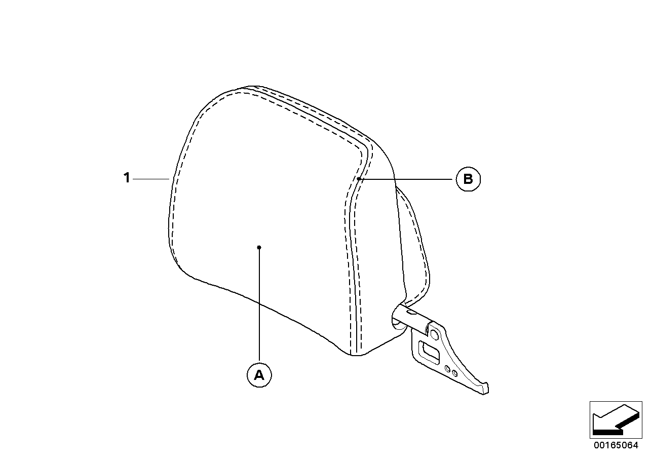 BMW 52107972097 Headrest Leather, Left