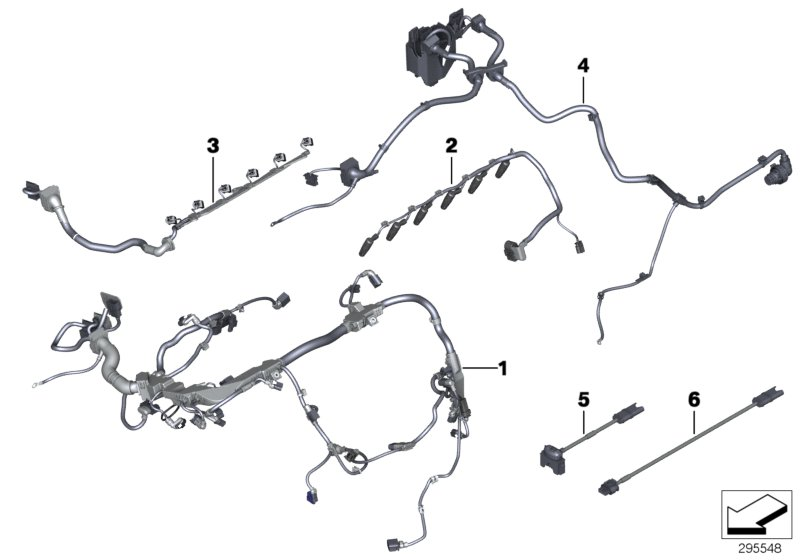 BMW 12518583540 Wiring Harness, Engine Grbx. Module