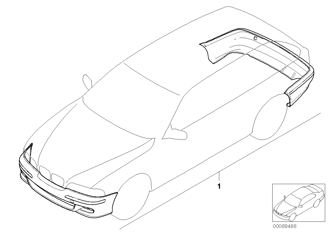 BMW 51710137897 Retrofit Kit,M Aerodynamic Kit (Basic)