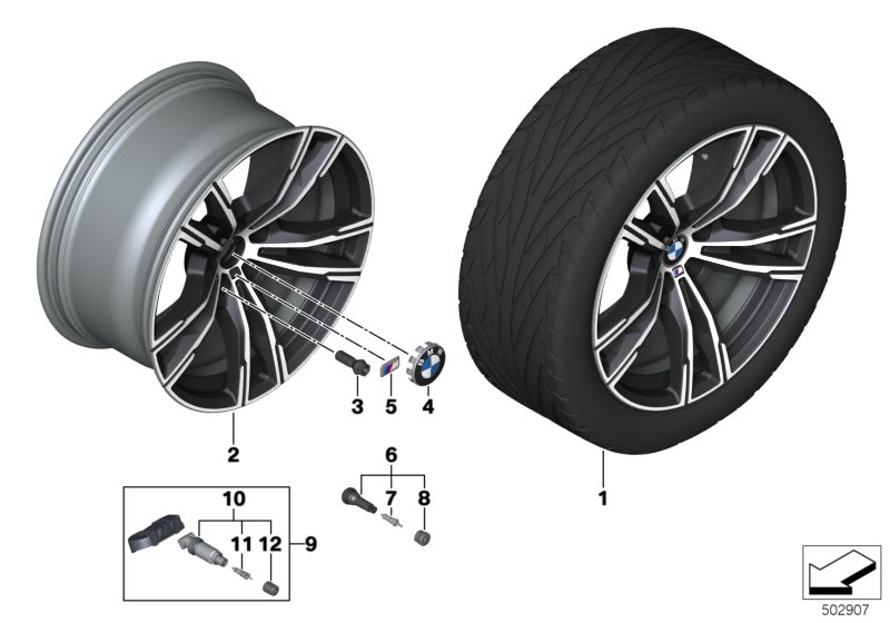 BMW 36118089560 DISK WHEEL, LIGHT ALLOY, IN