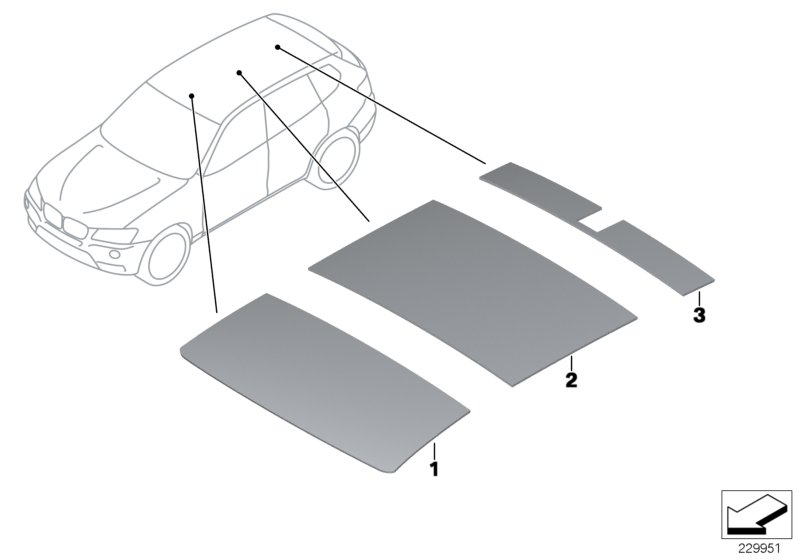 BMW 51489169322 Sound Insulating Roof Front