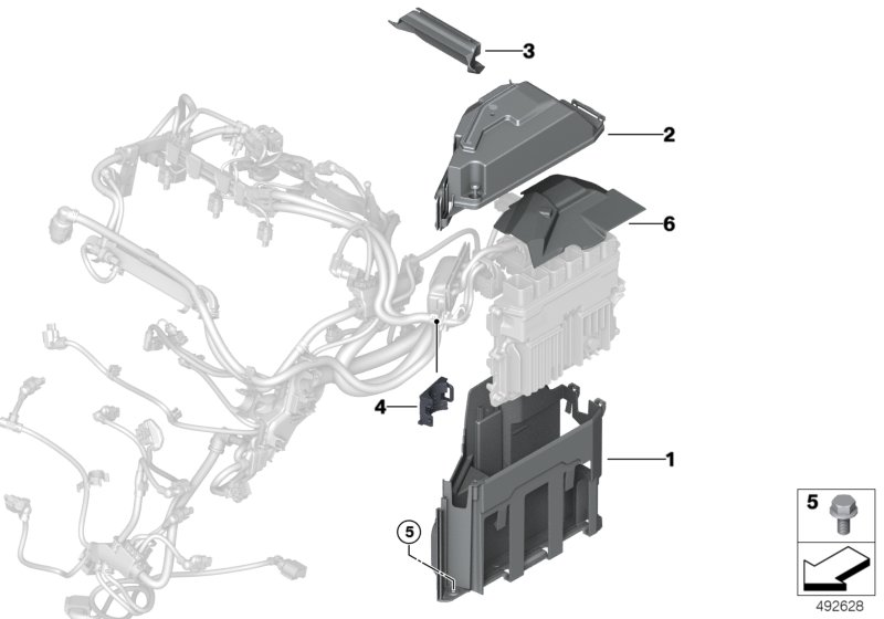 BMW 12908606008 CABLE DUCT, BOTTOM PART