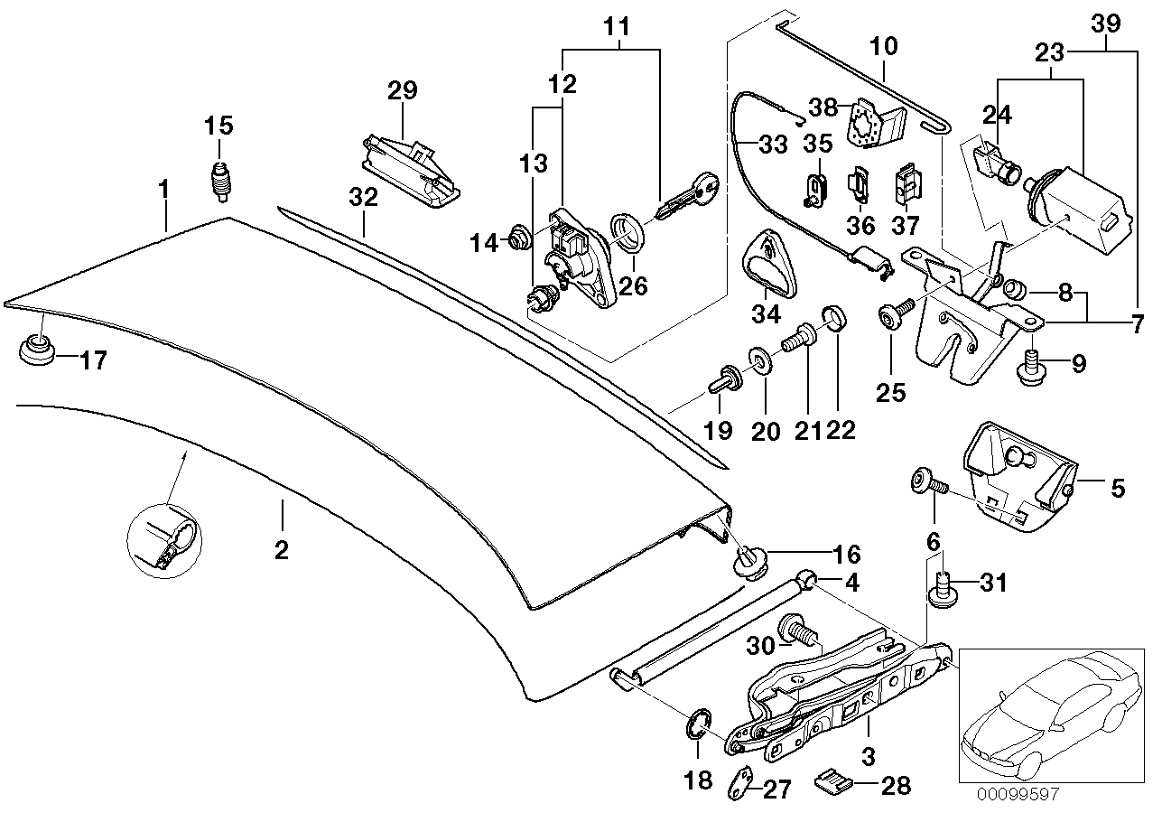 BMW 51137038156 Trim Strip