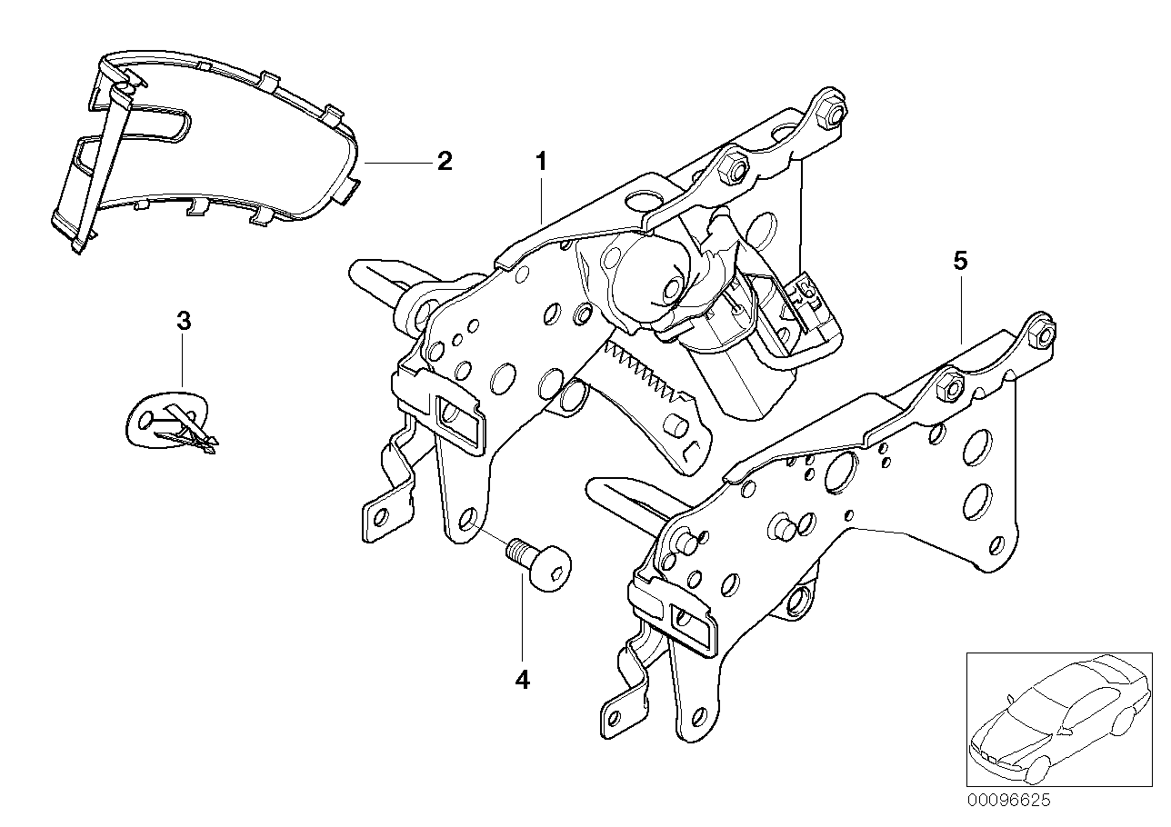 BMW 52207059616 Locking Mechanism, Right