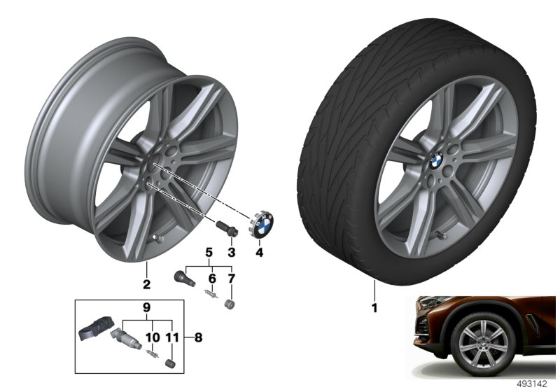 BMW 36116883754 Light Alloy Rim Ferricgrey