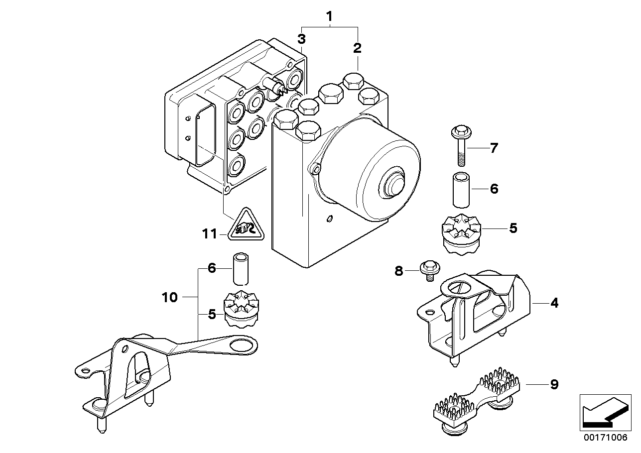 BMW 34506751702 Bracket Hydro Unit