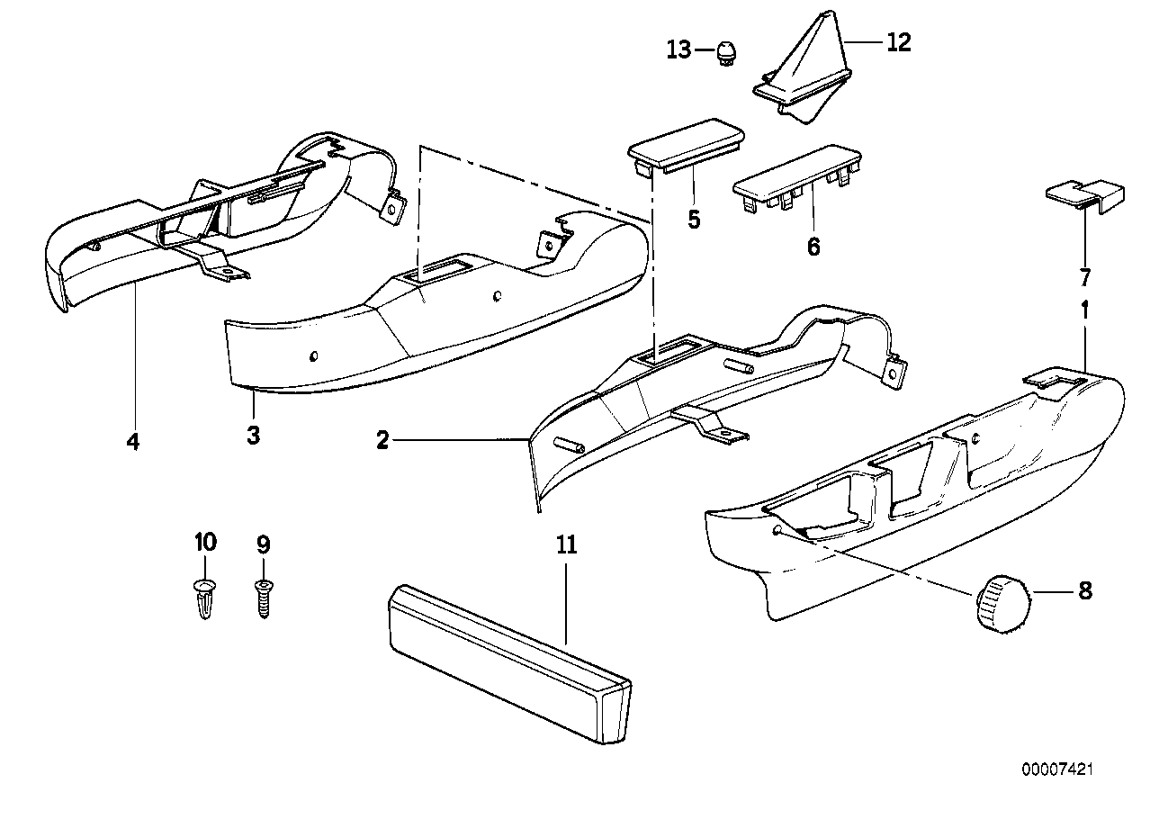 BMW 52108104685 Covering Outer Left