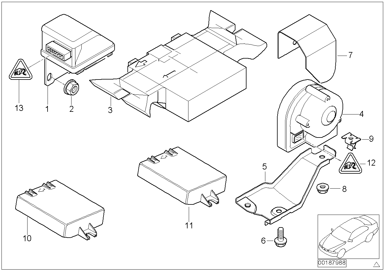 BMW 65758386932 Inclination Indicator