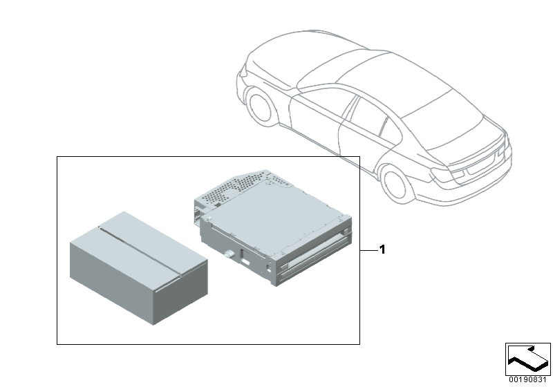 BMW 65122183731 Retrofit Kit, Dvd Changer