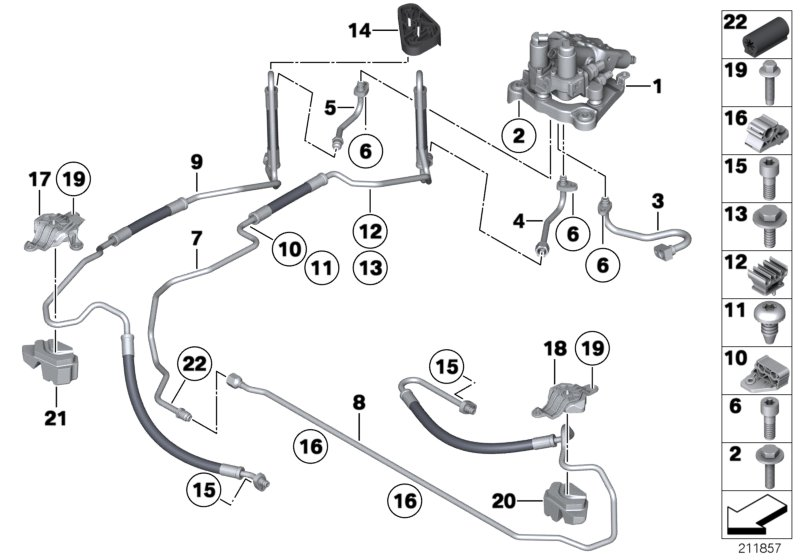 BMW 37136777226 Pipe Support