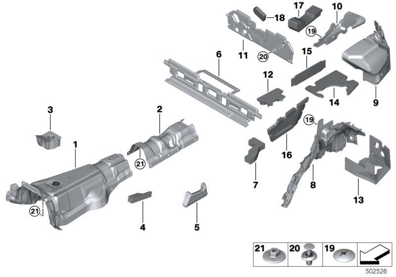 BMW 51487470961 SOUND INSULATION, TRUNK, OUT