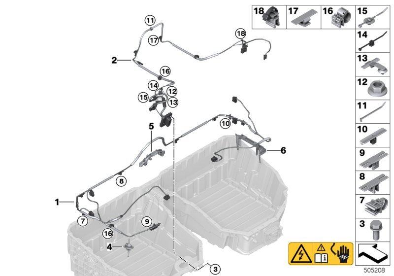 BMW 61136943976 Cable Holder, Edge