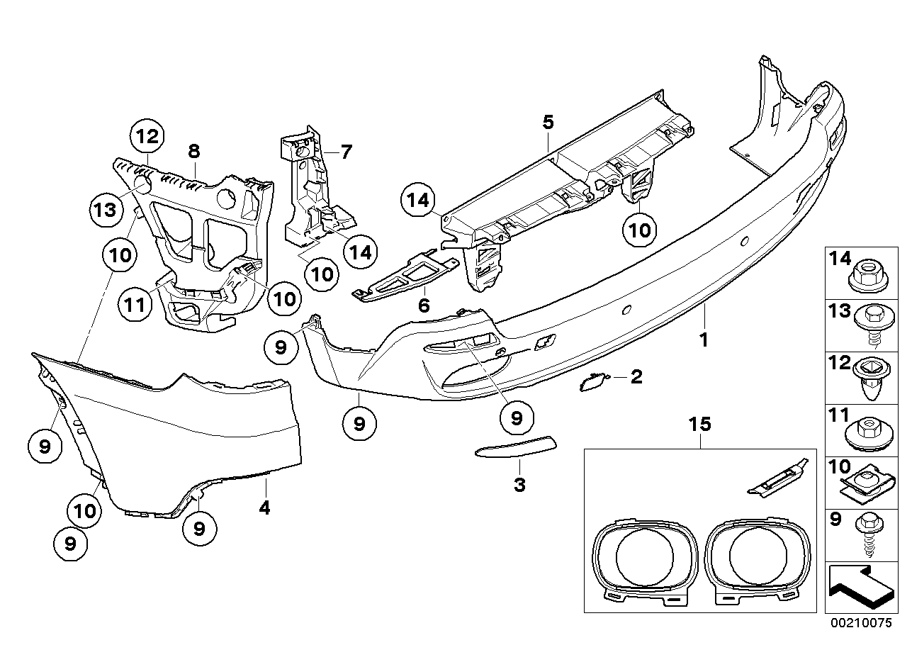 BMW 51127178279 Bumper Trim Panel, Rear
